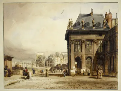 L’Institut; l’aile gauche avec le portique von Thomas Shotter Boys