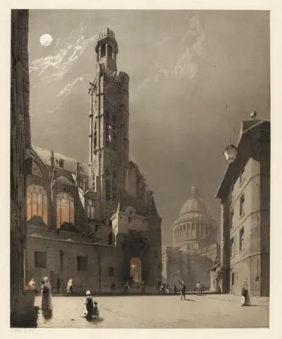 St Etienne du Mont and the Panthéon, Paris von Thomas Shotter Boys