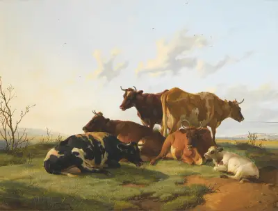 Cattle Grazing In Canterbury Meadows von Thomas Sidney Cooper