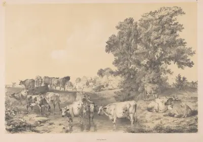 Landscape with Cows von Thomas Sidney Cooper