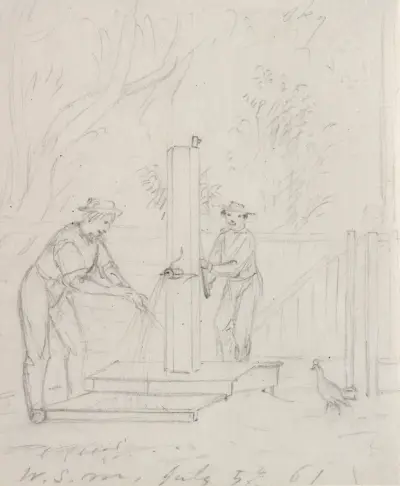 At the Pump av William Sidney Mount