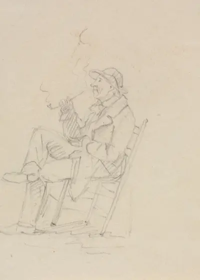 Man Smoking a Pipe – nr 2 av William Sidney Mount