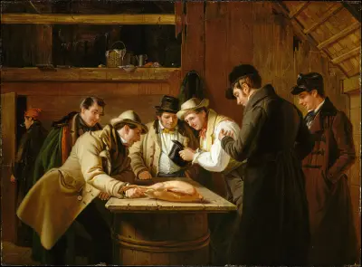 Losování (Raffling for the Goose), William Sidney Mount