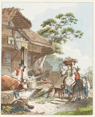 Ländliches Wasserspiel von Sigmund Freudenberger