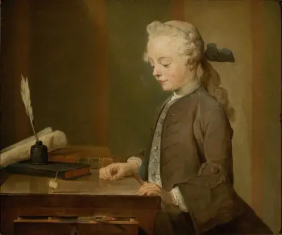 Portrét Auguste Gabriela Godefroye, Jean Siméon Chardin