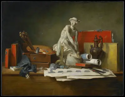 Atributy umění a odměny, které se jim dostávají, Jean Siméon Chardin
