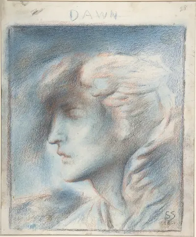 Dawn (Head of Hypnos) von Simeon Solomon