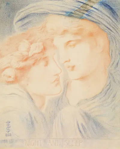 Night and Sleep, 1888 von Simeon Solomon