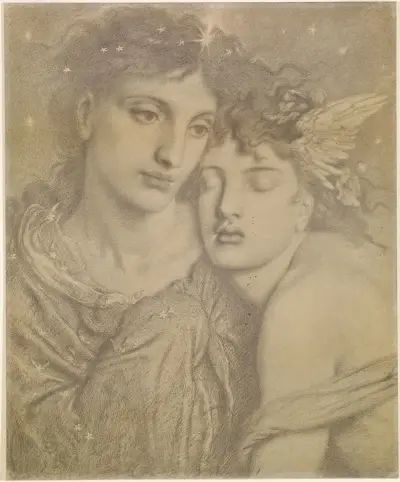 Night and Sleep, 1872 von Simeon Solomon