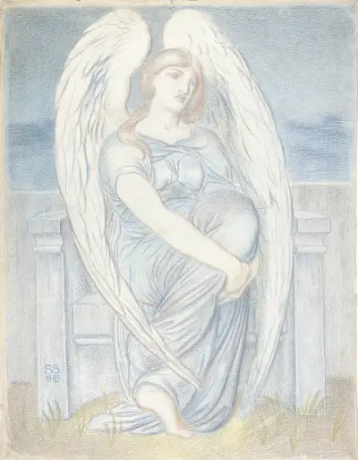 Seated Angel von Simeon Solomon