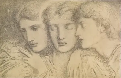 The Sleepers and One that Watcheth von Simeon Solomon