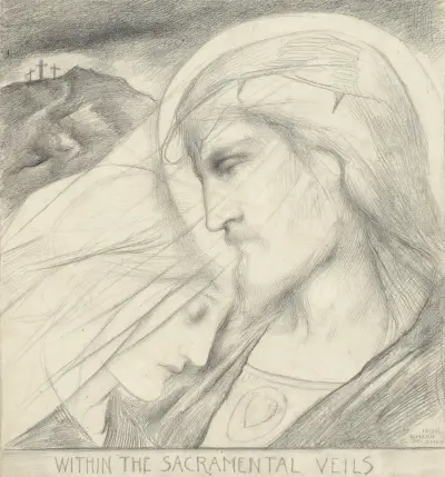 Within the sacramental veils av Simeon Solomon