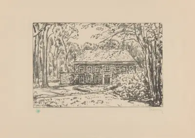 Gezicht op het landhuis van buitenplaats De Voorde De Voorde von Simon Moulijn