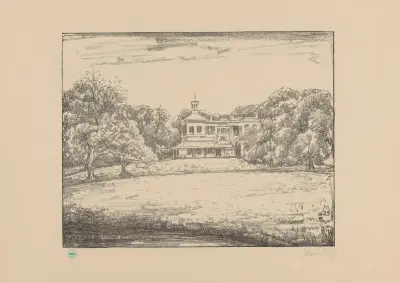 Gezicht op het landhuis van landgoed Ockenburgh Ockenburgh von Simon Moulijn