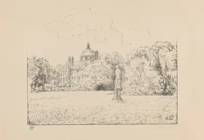 Gezicht op Paleis Huis ten Bosch vanuit de tuin Huis ten Bosch II von Simon Moulijn