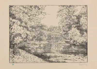 Kasteel Duivenvoorde aan vijver Duivenvoorde II von Simon Moulijn