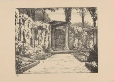 Tuin met pergola op landgoed Marlot Marlot von Simon Moulijn