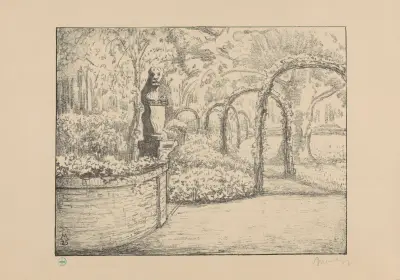 Tuin met rozenbogen op landgoed Zorgvliet Zorgvliet I von Simon Moulijn