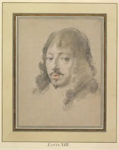 Portrait of Louis XIII av Simon Vouet