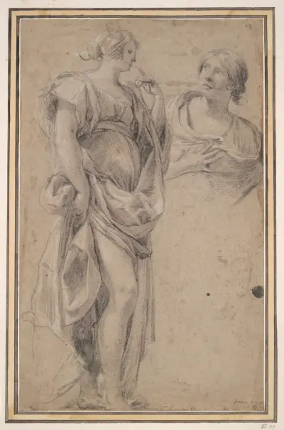 Two women av Simon Vouet