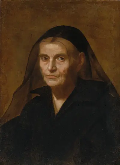 Portrait of a widow av Simone Cantarini