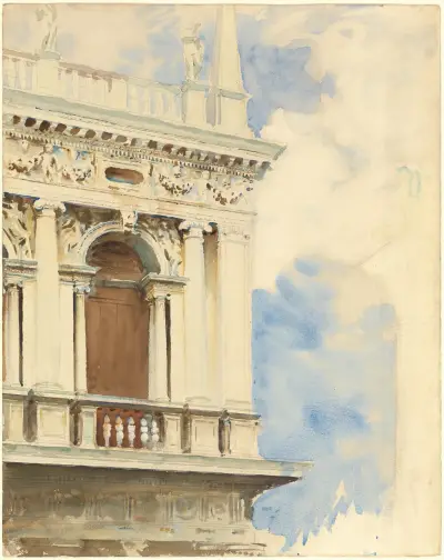 A Corner of the Library in Venice av John Singer Sargent