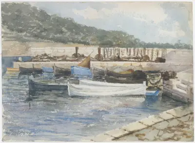 Boats – nr 1 av John Singer Sargent