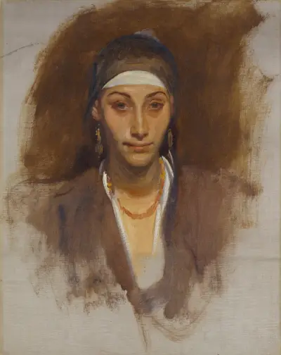 Egyptian Woman with Earrings av John Singer Sargent