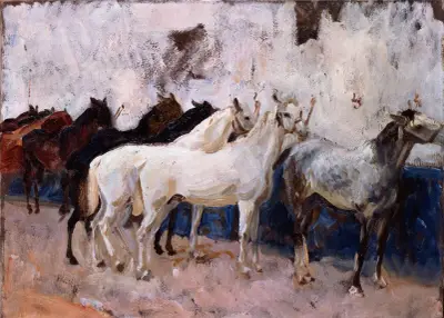 Horses at Palma av John Singer Sargent