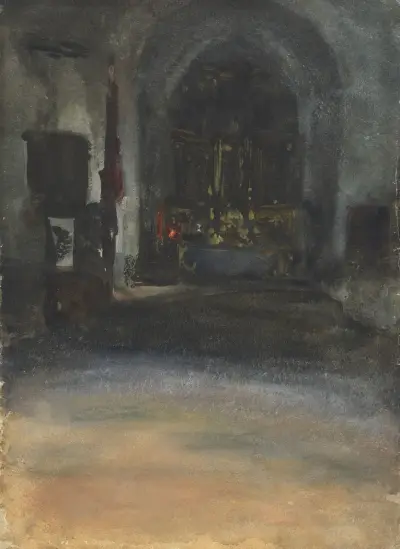 Spanish Church Interior av John Singer Sargent