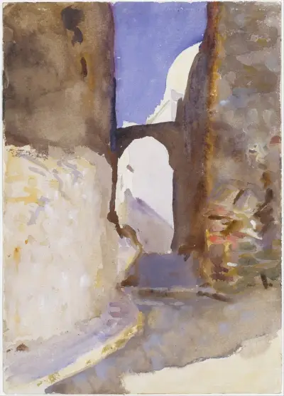Street, Tangier av John Singer Sargent