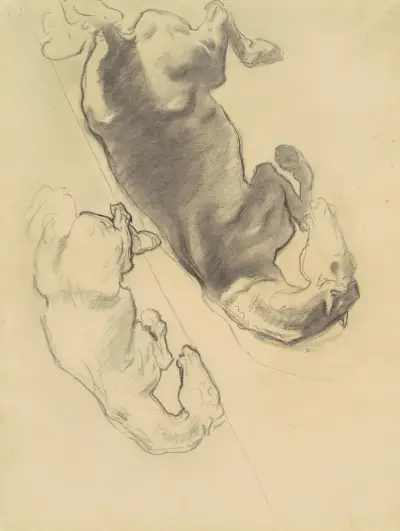 Studies for ‘The Fall of Gog and Magog’ II av John Singer Sargent