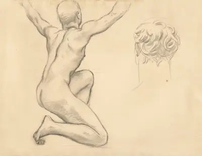 Studies for ‘The Unveiling of Truth’ av John Singer Sargent