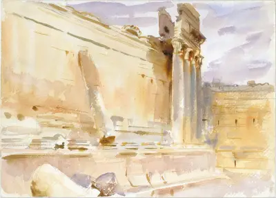 Temple of Bacchus, Baalbek av John Singer Sargent