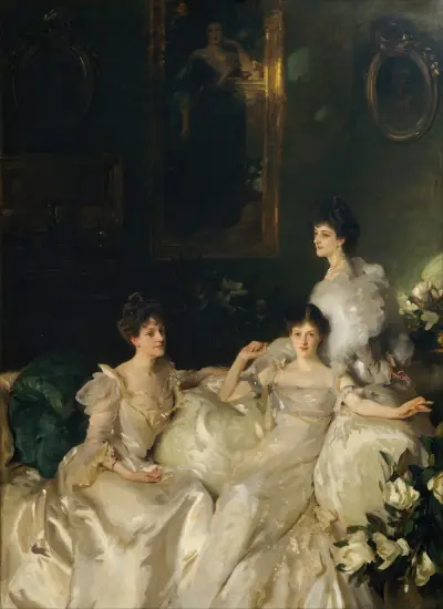 The Wyndham Sisters; Lady Elcho, Mrs. Adeane, and Mrs. Tennant av John Singer Sargent