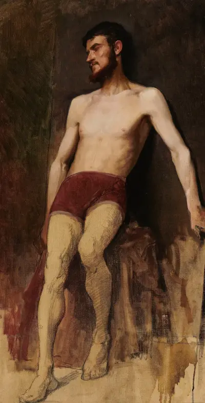 Studie eines männlichen Aktes, 1885 – Nr. 2 von Anna Bilińska-Bohdanowicz