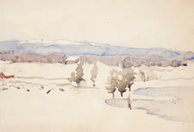 Late Winter Landscape av Venny Soldan-Brofeldt