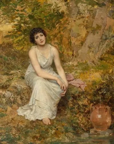 At the well av Sophie Anderson