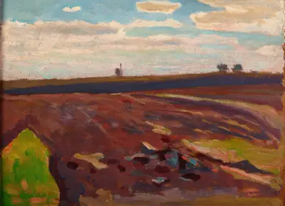 Plough-Land in Spring av Jan Stanisławski