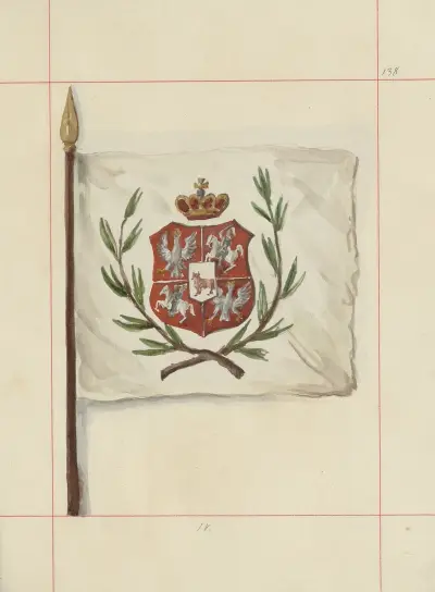 Útočné a obranné zbraně v Polsku. Sv. 4, hladké pásy, ozdoby, prapory a standarty, tab. 119, Boleslaw Starzyński