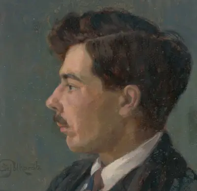 Portrait of the Artist J. Korezska von Štefan Polkoráb