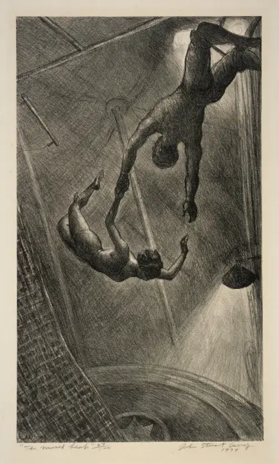 The Missed Leap av John Steuart Curry