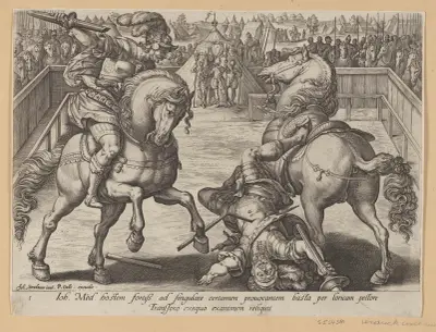 Giovanni De’ Medici in a Duel av Jan van der Straet (Stradanus)