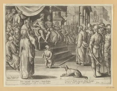 St Paul Before Festus and Agrippa av Jan van der Straet (Stradanus)