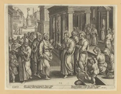 The Blinding of Elymas av Jan van der Straet (Stradanus)