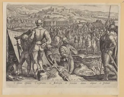 The Capture of Casulum av Jan van der Straet (Stradanus)