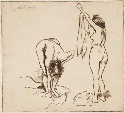 Femmes s’essuyant – Baigneuses av Suzanne Valadon