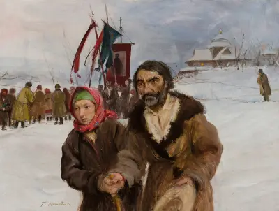Highlanders’ procession von Teodor Axentowicz