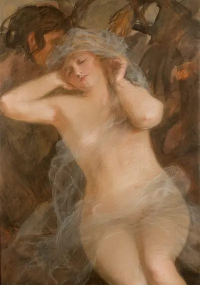 Nymph and Satyr von Teodor Axentowicz
