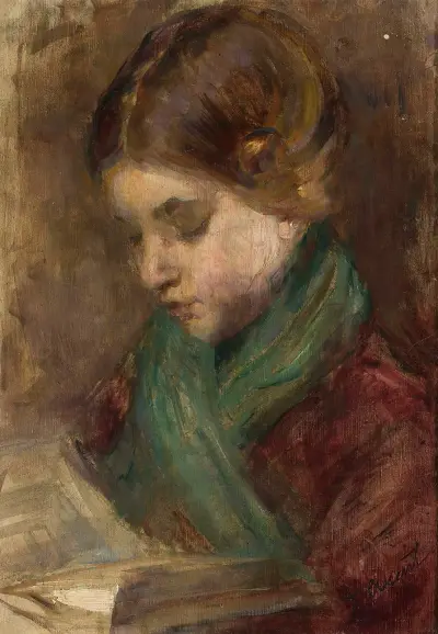 Portrait of a girl von Teodor Axentowicz